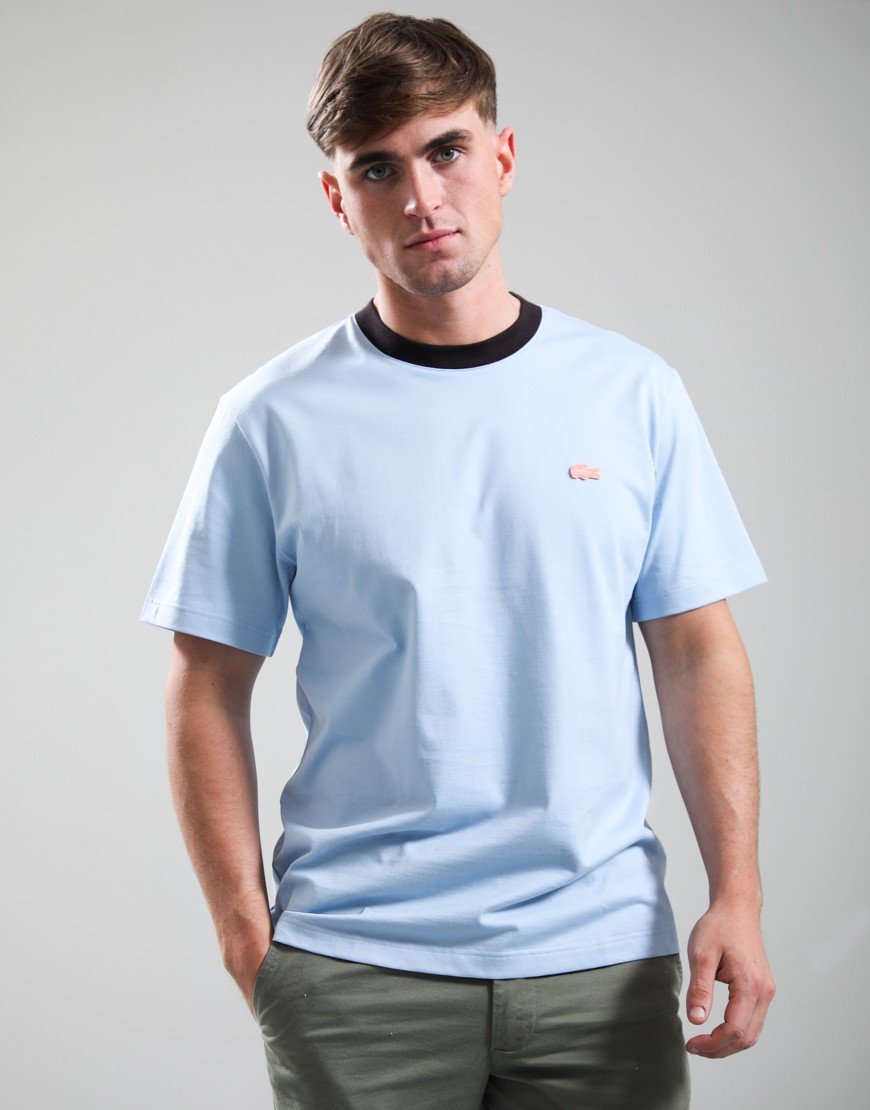 Lacoste Contrast Collar T-Shirt Chambray