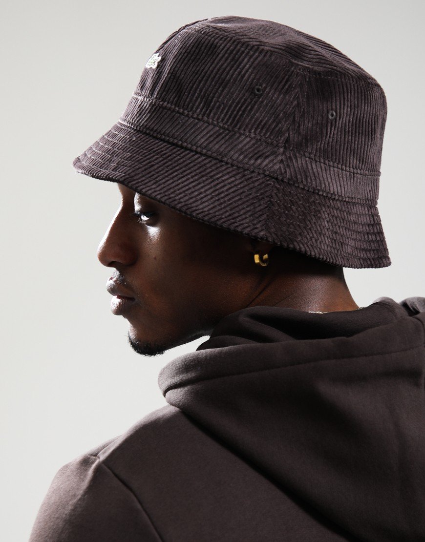 Lacoste Corduroy Bucket Hat Dark Brown