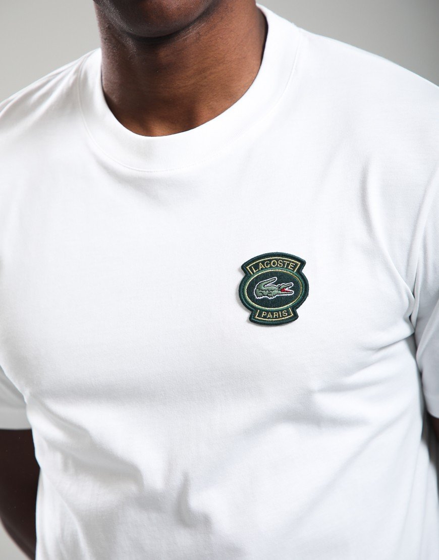 Lacoste Cotton Badge T-Shirt Flour