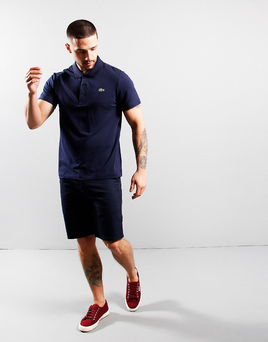 Lacoste SPORT Cotton Blend Polo Navy