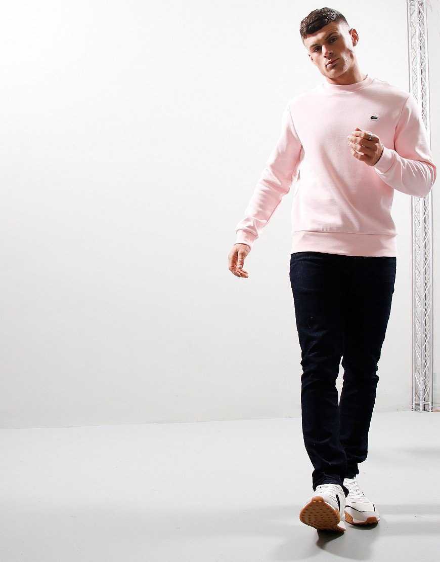 Lacoste Cotton Crew Sweat Flamingo