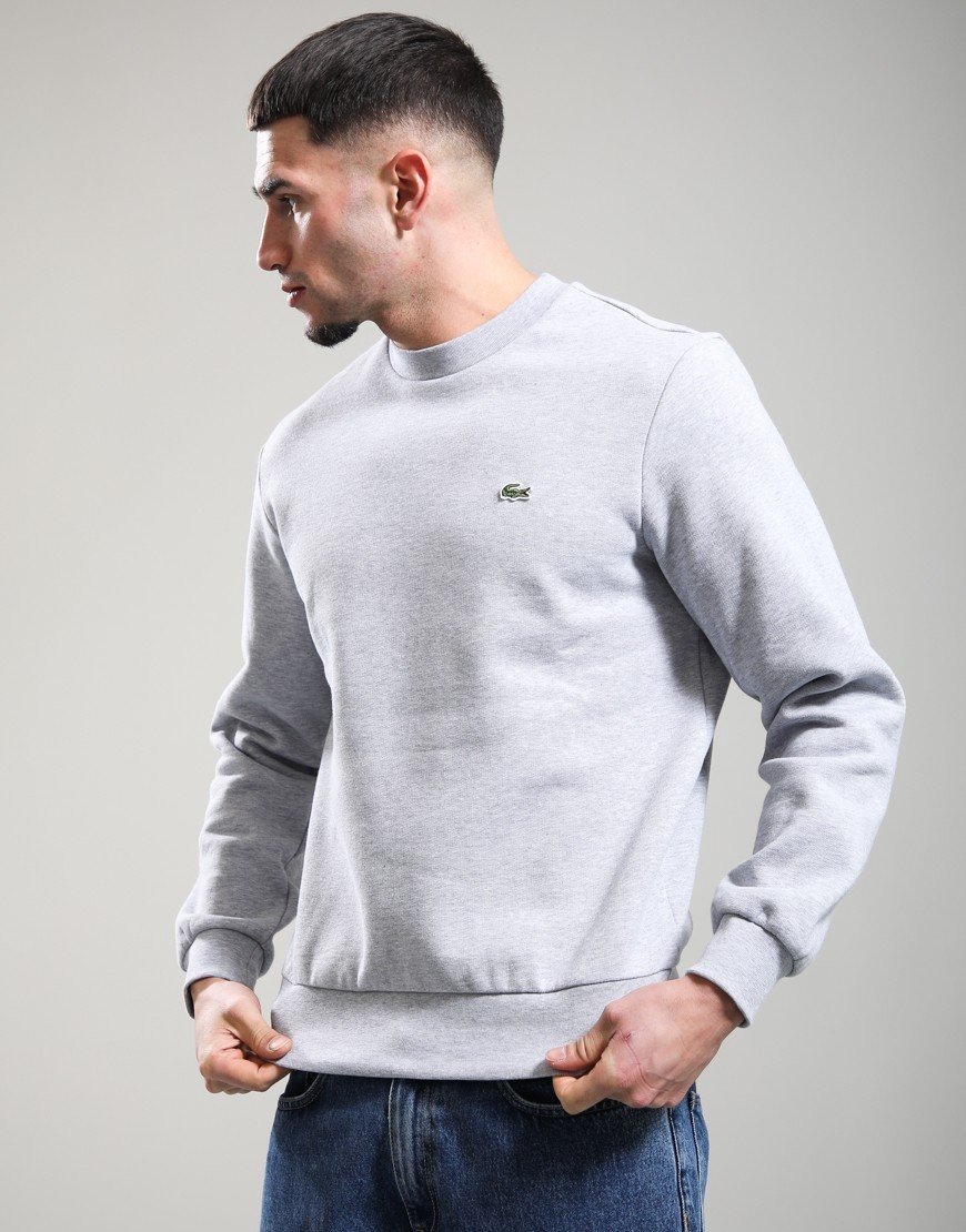Lacoste Cotton Crew Sweat Grey Marl
