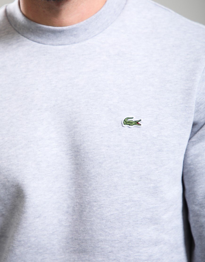 Lacoste Cotton Crew Sweat Silver Chine