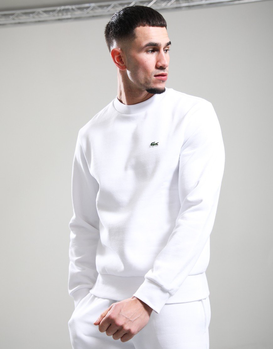 Lacoste Cotton Crew Sweat White