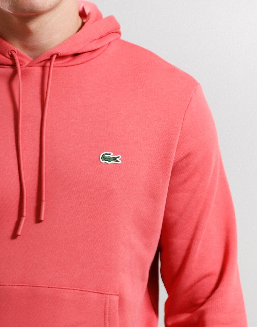 Lacoste Cotton Hoodie Sierra Red Terraces Menswear