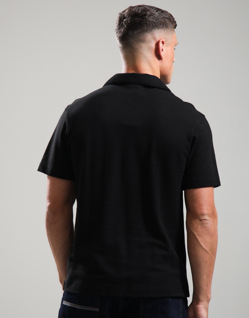 Lacoste Cotton Linen Polo Shirt Black