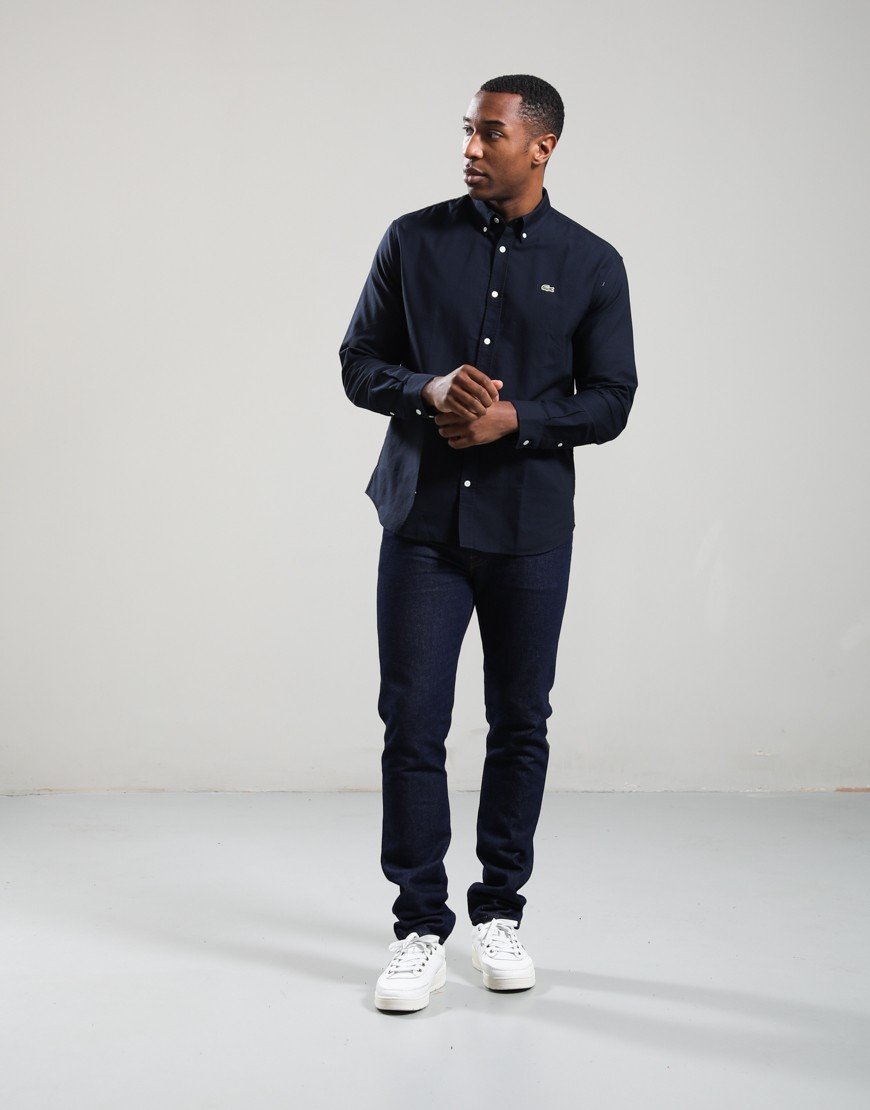 Lacoste Cotton Oxford Long Sleeve Shirt Abysm/Abysm