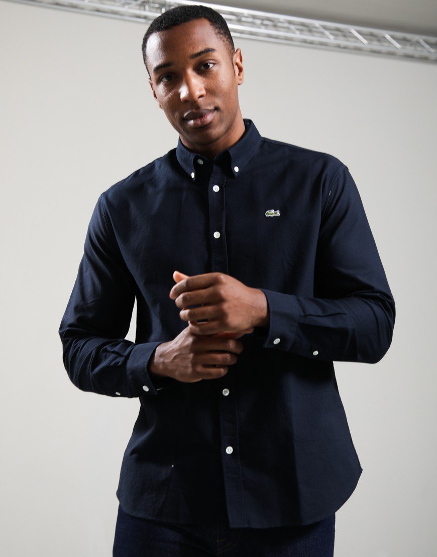 Lacoste Cotton Oxford Long Sleeve Shirt Abysm/Abysm