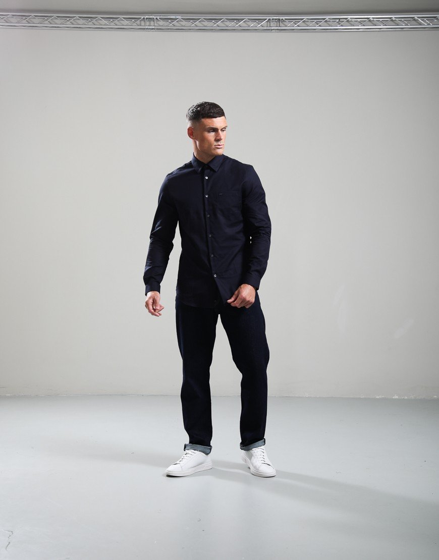 Lacoste Cotton Poplin Long Sleeve Shirt Abysm