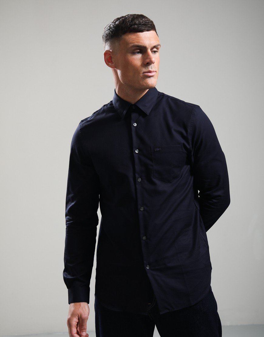 Lacoste Cotton Poplin Long Sleeve Shirt Abysm