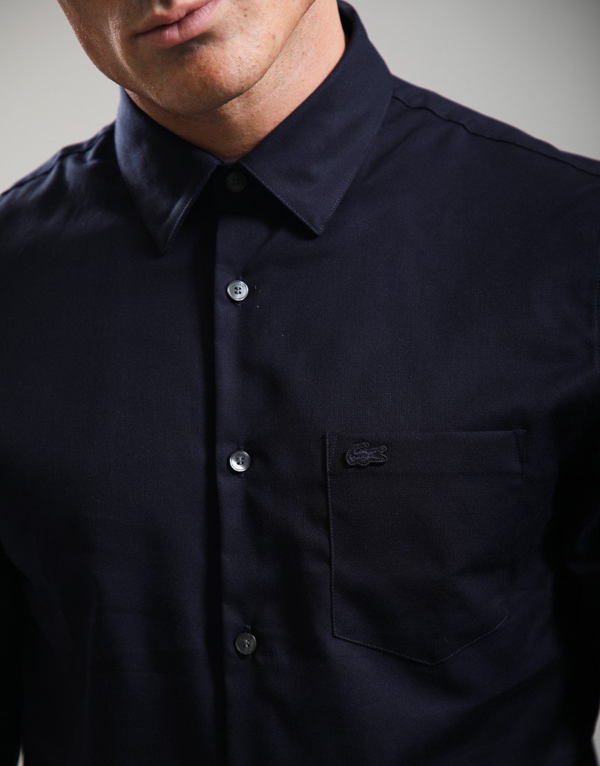 Lacoste Cotton Poplin Long Sleeve Shirt Abysm