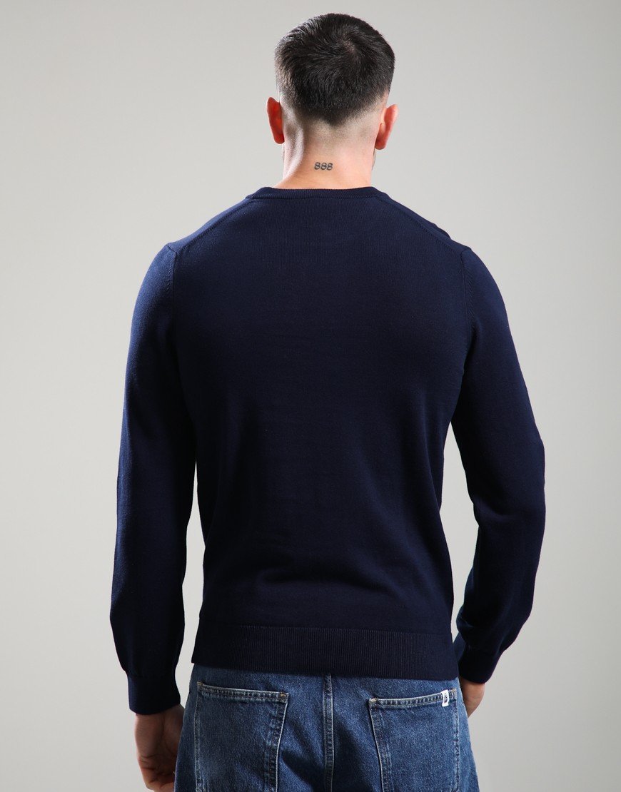 Lacoste Cotton Crew Knit Navy