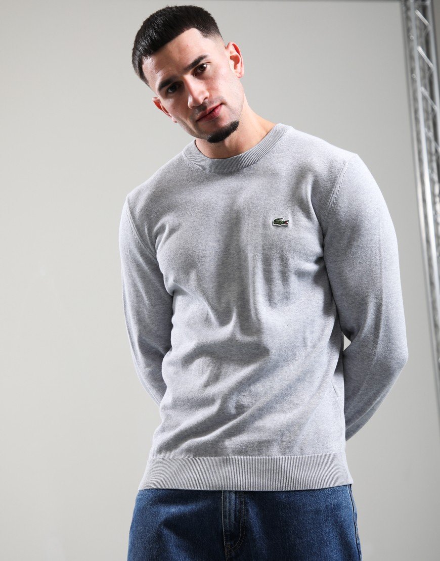 Lacoste Cotton Crew Knit Silver
