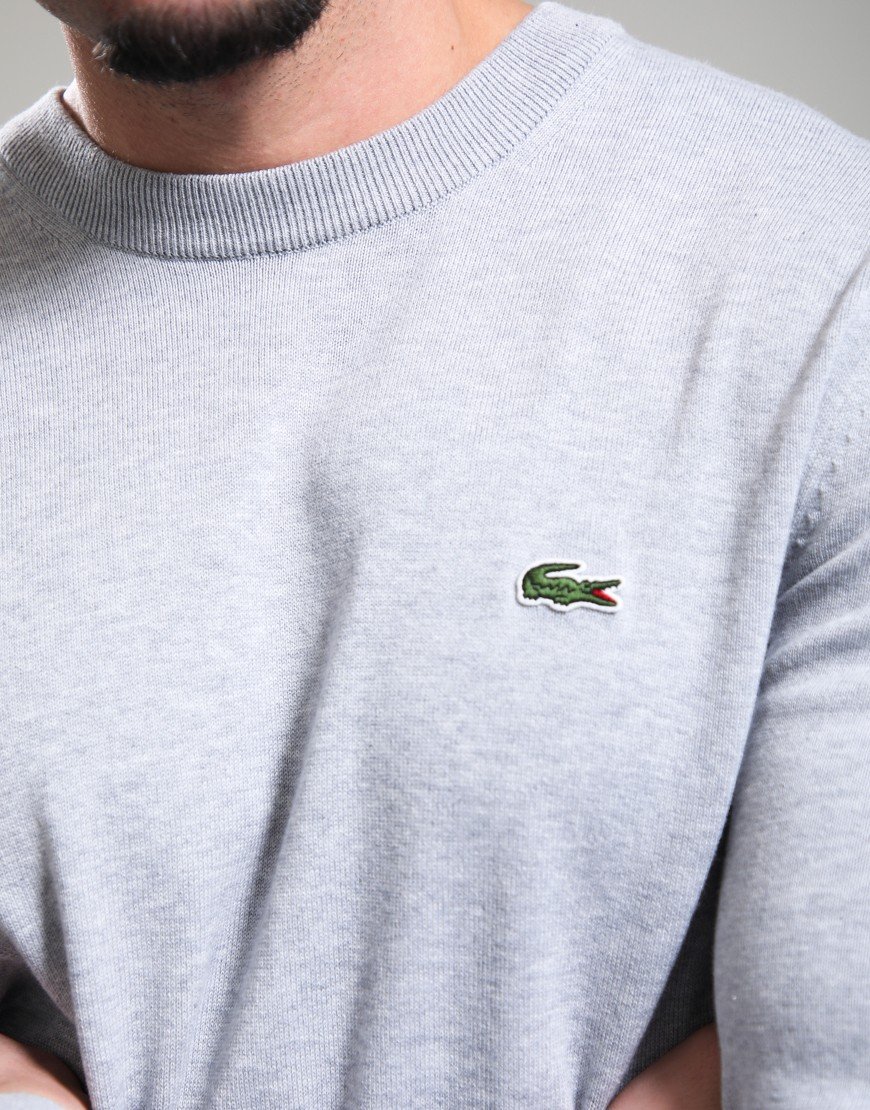 Lacoste Cotton Crew Knit Silver