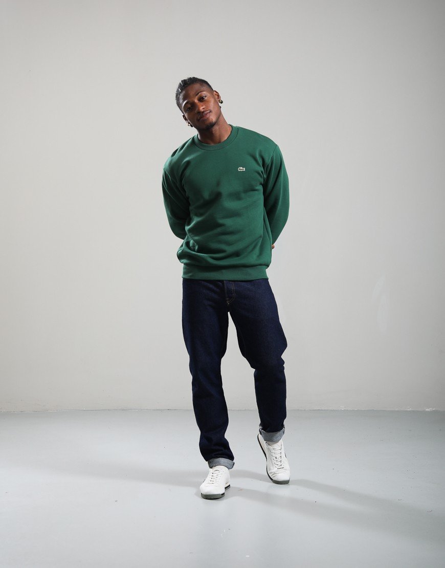 Lacoste Cotton Crew Sweat Green