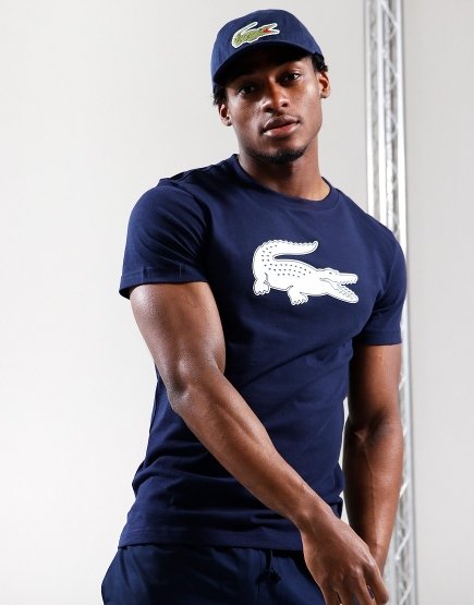 Lacoste Croc T-Shirt  Navy/White