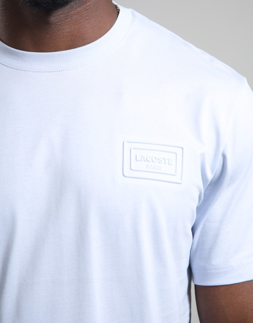 Lacoste Embossed Brand T-Shirt Light Blue