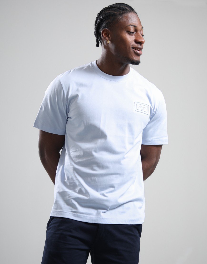 Lacoste Embossed Brand T-Shirt Light Blue