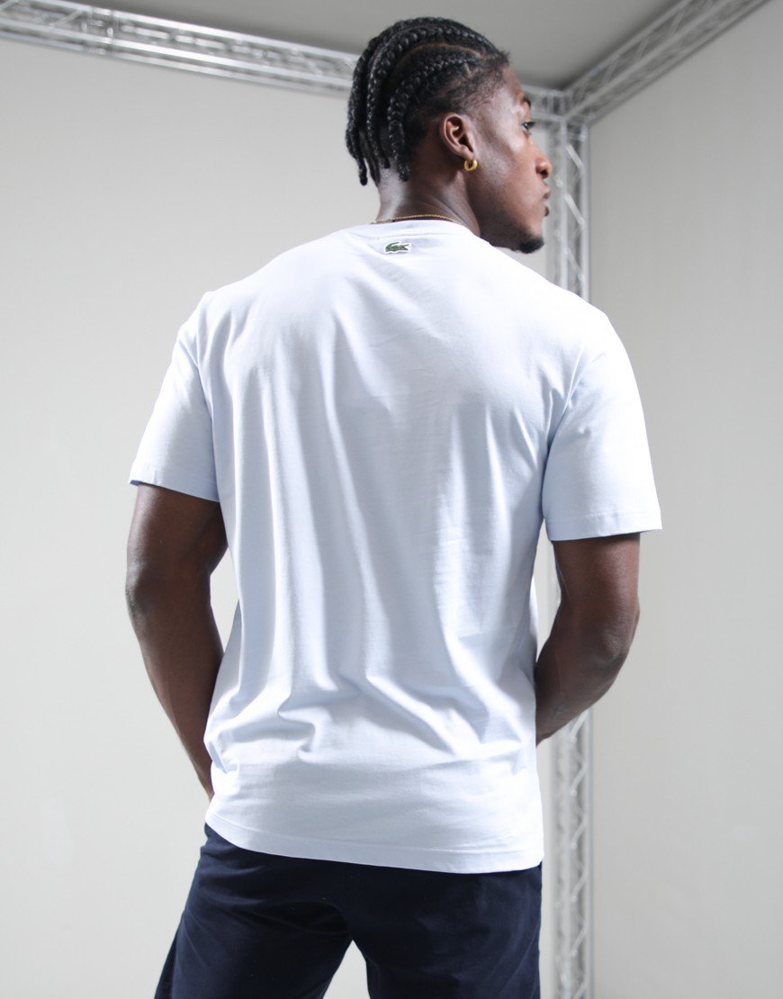 Lacoste Embossed Brand T-Shirt Light Blue