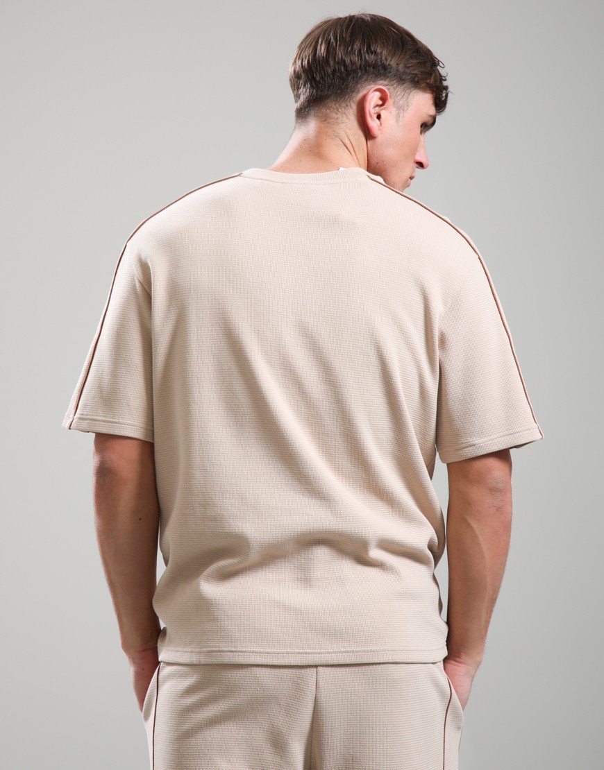 Lacoste Embossed Pyjama Set Beige/Marron Clair