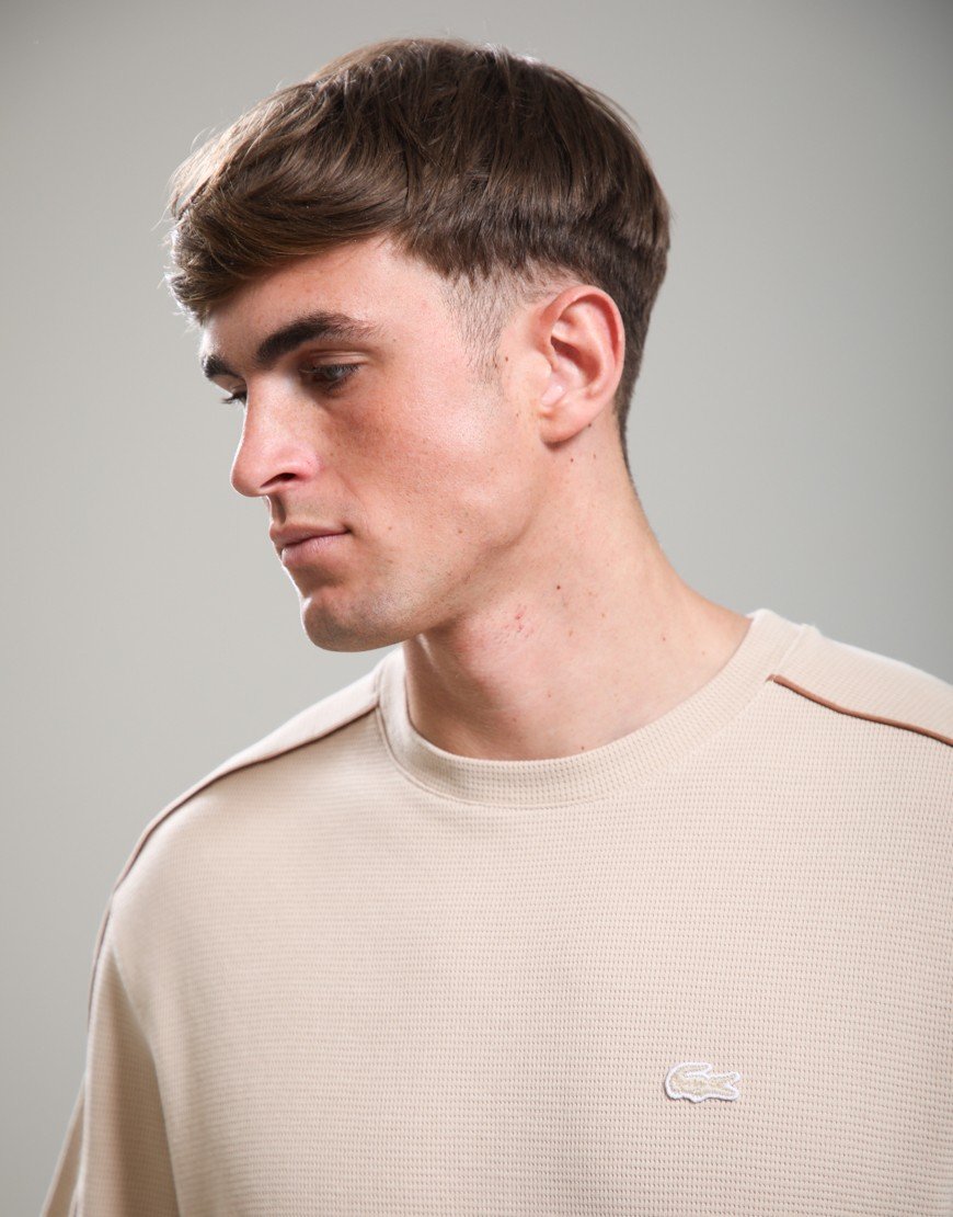 Lacoste Embossed Pyjama Set Beige/Marron Clair