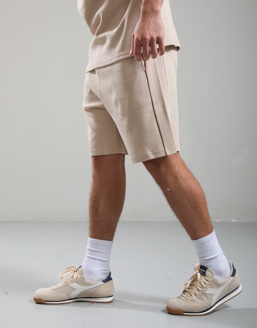 Lacoste Embossed Pyjama Set Beige/Marron Clair