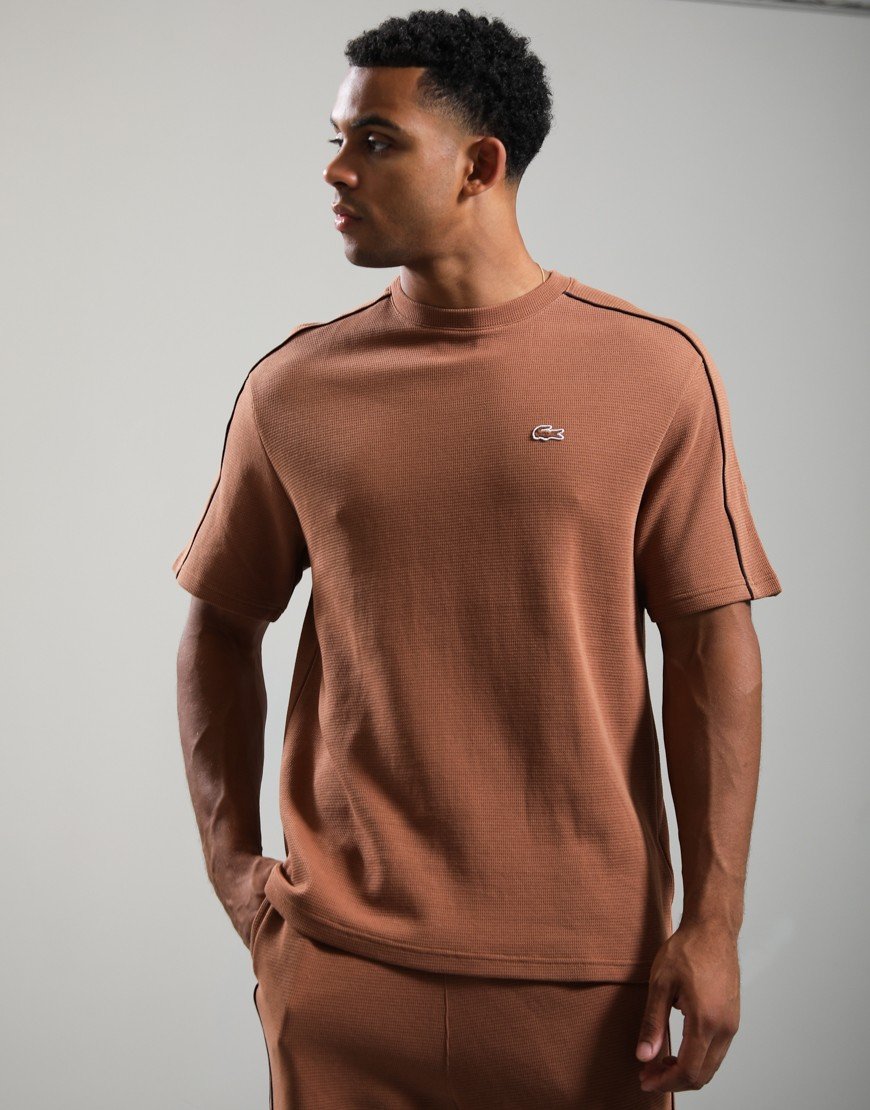 Lacoste Embossed Pyjama Set Pecan/Buffalo