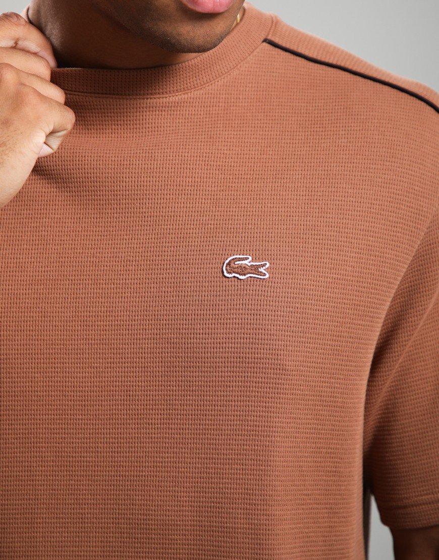 Lacoste Embossed Pyjama Set Pecan/Buffalo