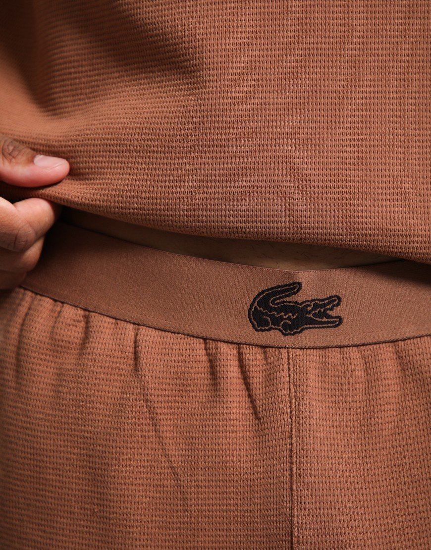 Lacoste Embossed Pyjama Set Pecan/Buffalo