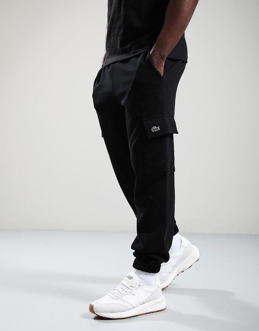 Lacoste Fleece Cargo Track Pant Black
