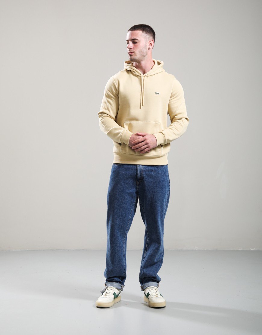 Lacoste Fleece Hoodie Beige