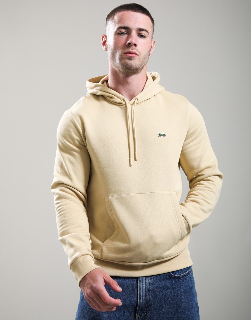 Lacoste Fleece Hoodie Beige
