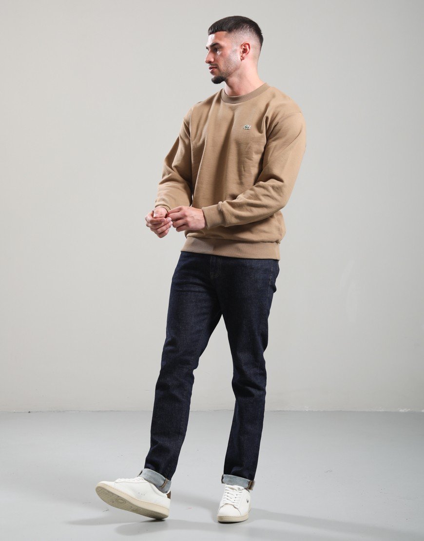 Lacoste Cotton Crew Sweat Cookie