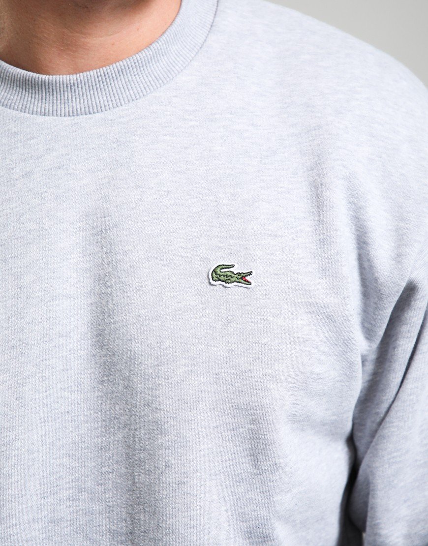 Lacoste Fleece Sweatshirt Silver Chine