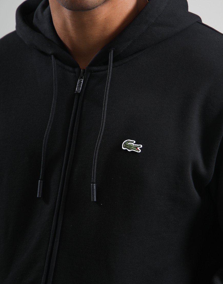 Lacoste Full Zip Fleece Hoodie Black