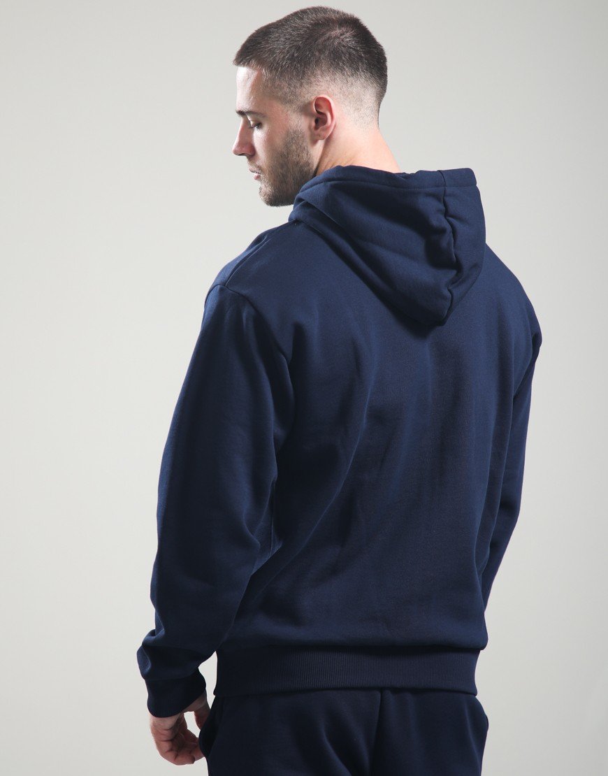 Lacoste Full Zip Fleece Hoodie Navy Blue