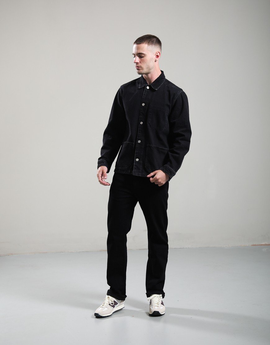 Lacoste Heavy Cotton Denim Overshirt Black Washed