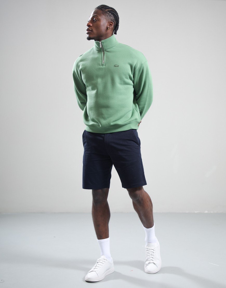Lacoste Heavy Fleece Half Zip Sweat Lambs Lettuce