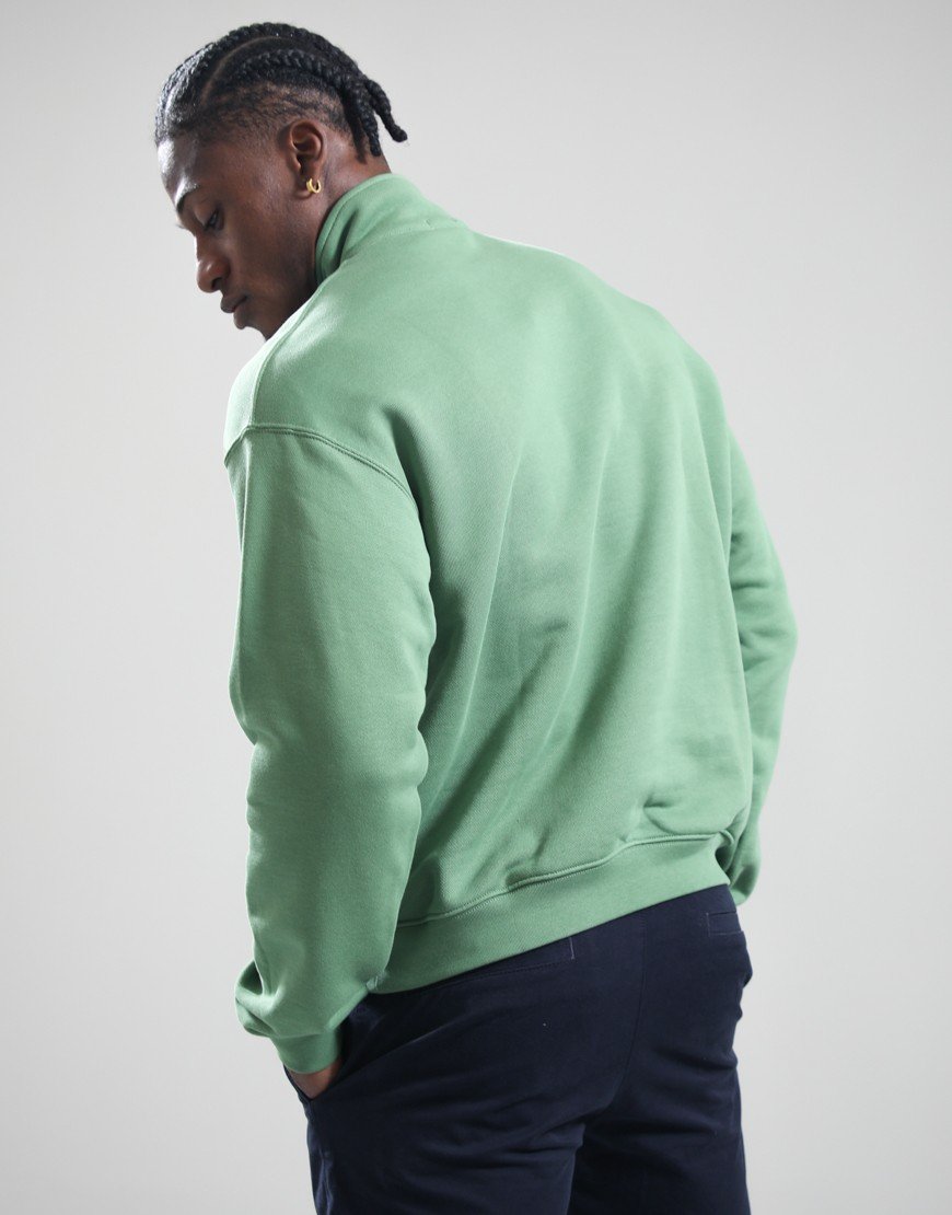 Lacoste Heavy Fleece Half Zip Sweat Lambs Lettuce