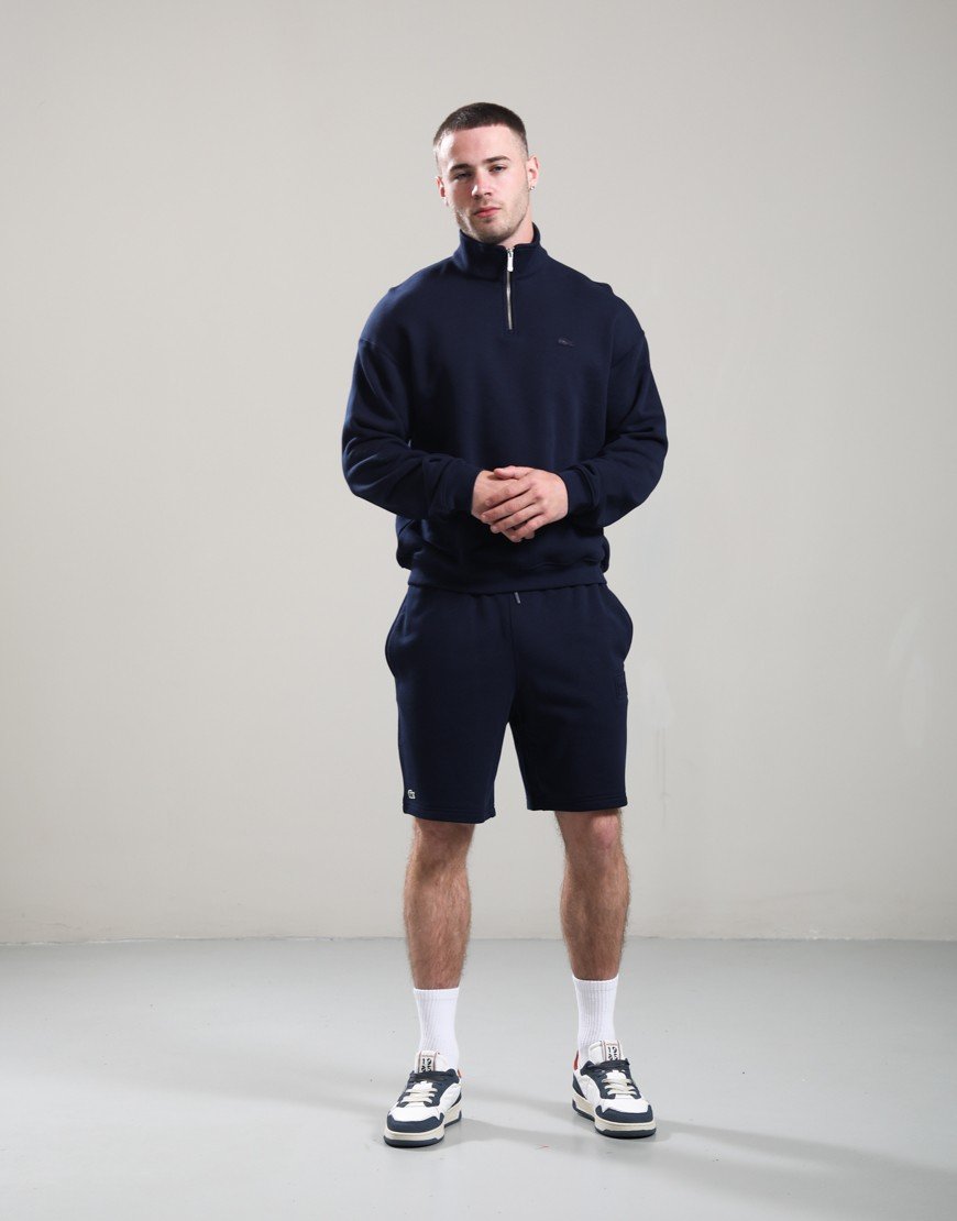 Lacoste Heavy Fleece Half Zip Sweat Navy