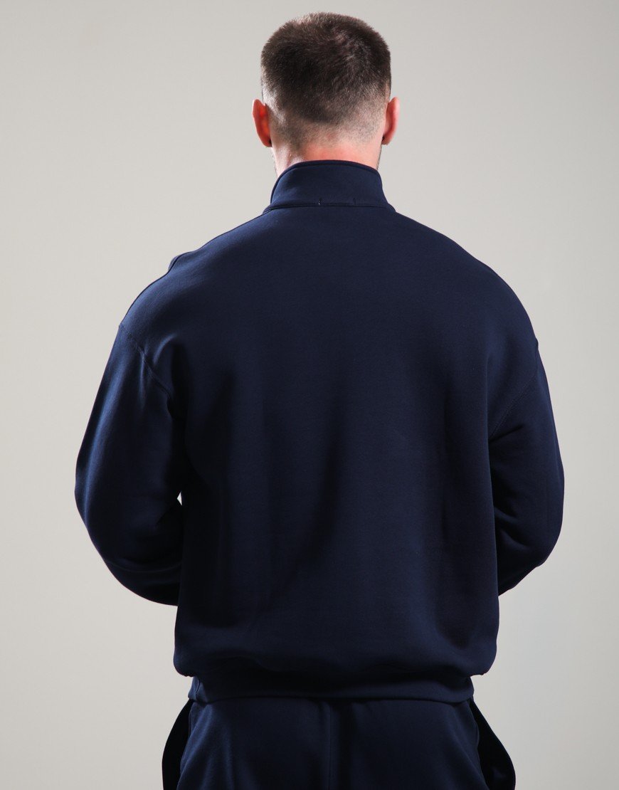 Lacoste Heavy Fleece Half Zip Sweat Navy