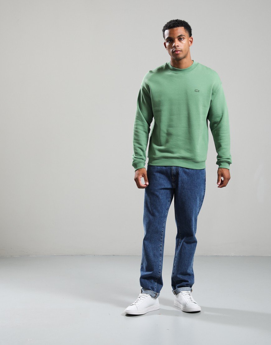 Lacoste Heavy Fleece Crew Sweat Lambs Lettuce
