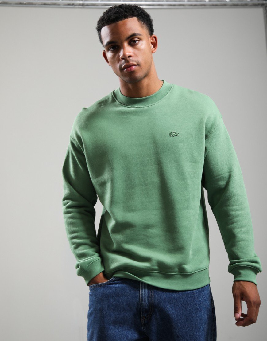 Lacoste Heavy Fleece Crew Sweat Lambs Lettuce