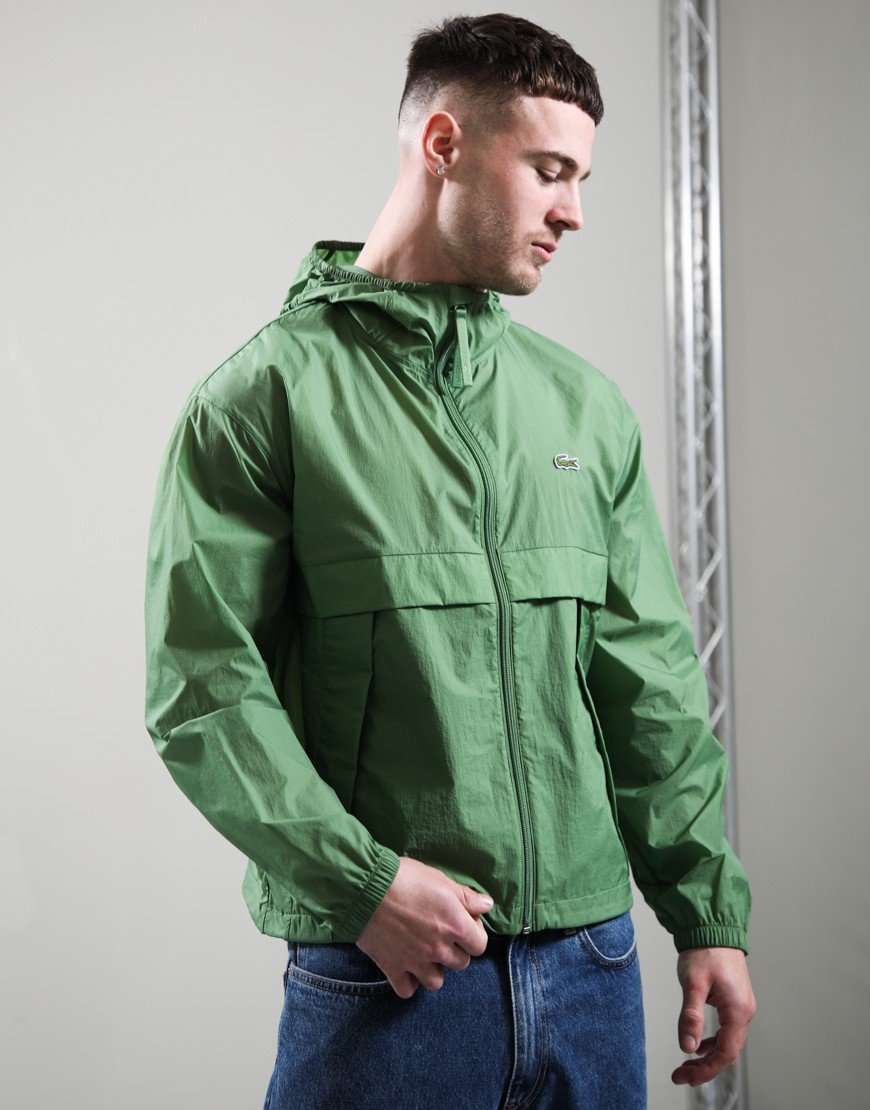 Lacoste Hooded Zip Jacket Lambs Lettuce