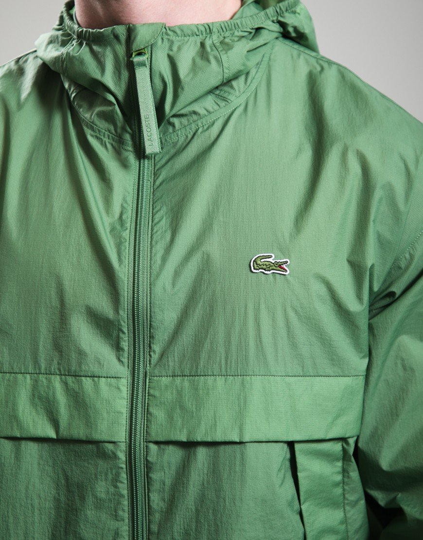 Lacoste Hooded Zip Jacket Lambs Lettuce