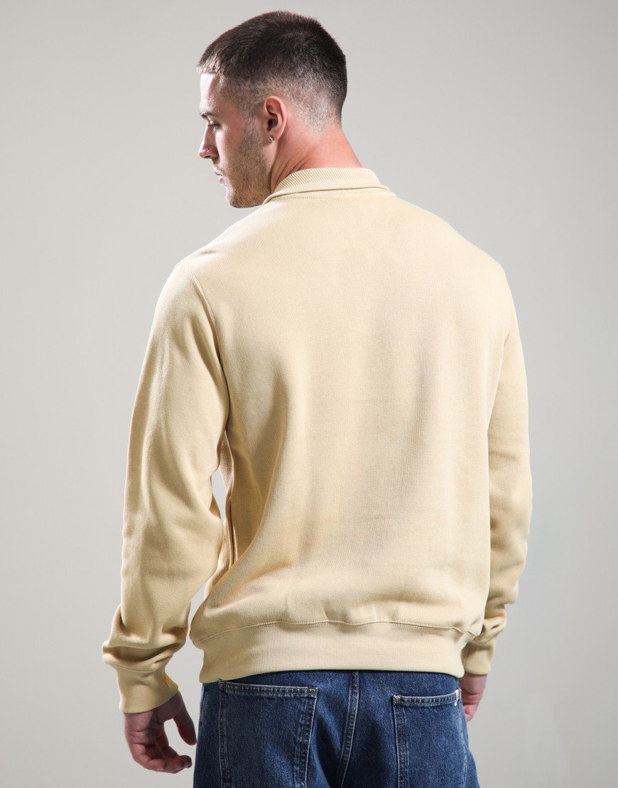 Lacoste Interlock Half Zip Sweat Beige