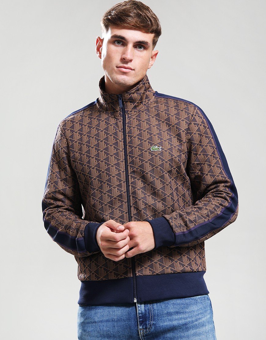 Lacoste Paris Jacquard Track Top Purple/Brown