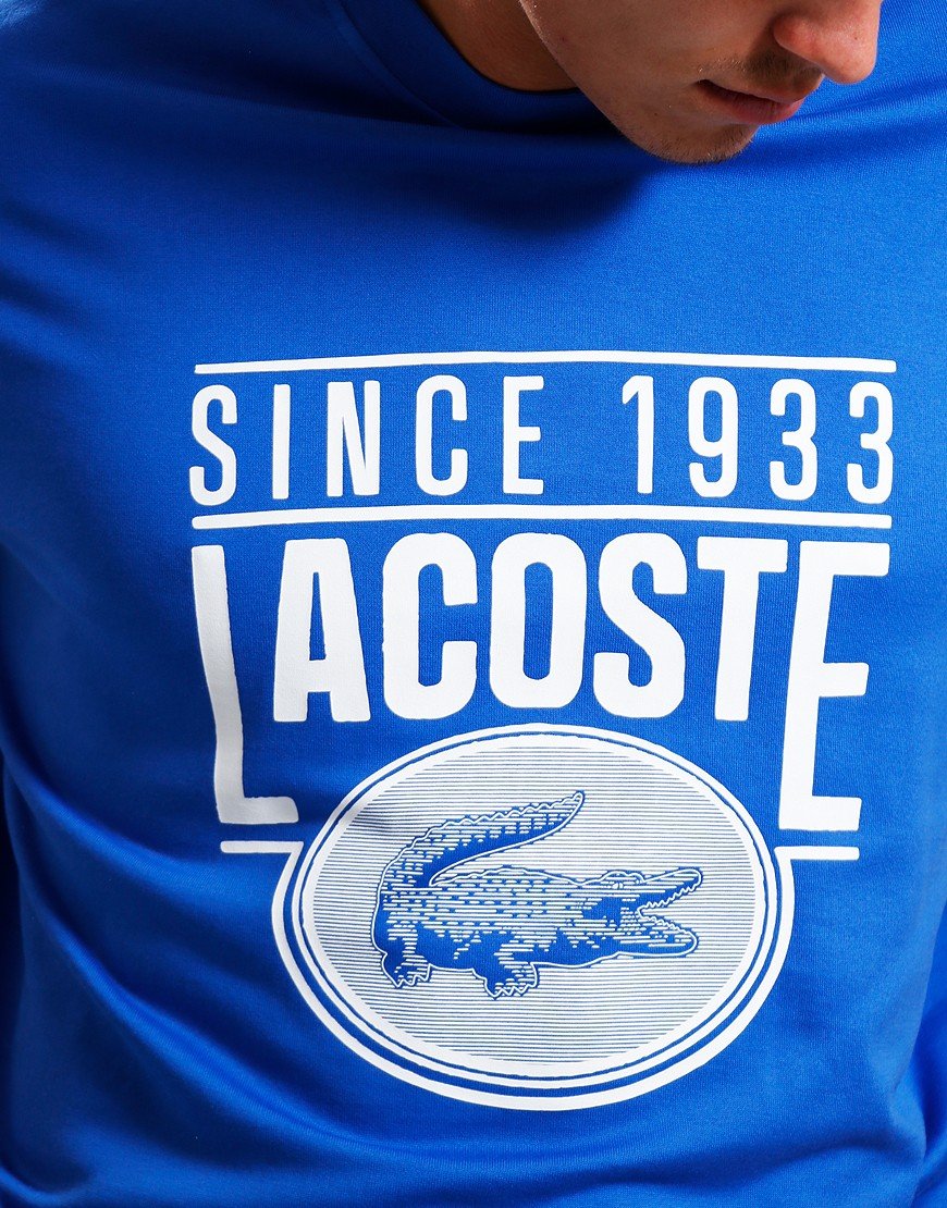 Lacoste Jersey Print T-Shirt Saphire Blue