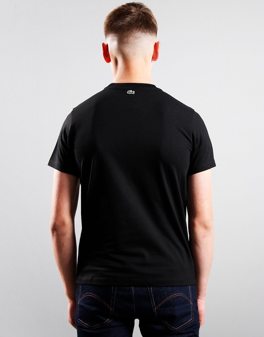 Lacoste Kids Crocodile Letter T-Shirt Black
