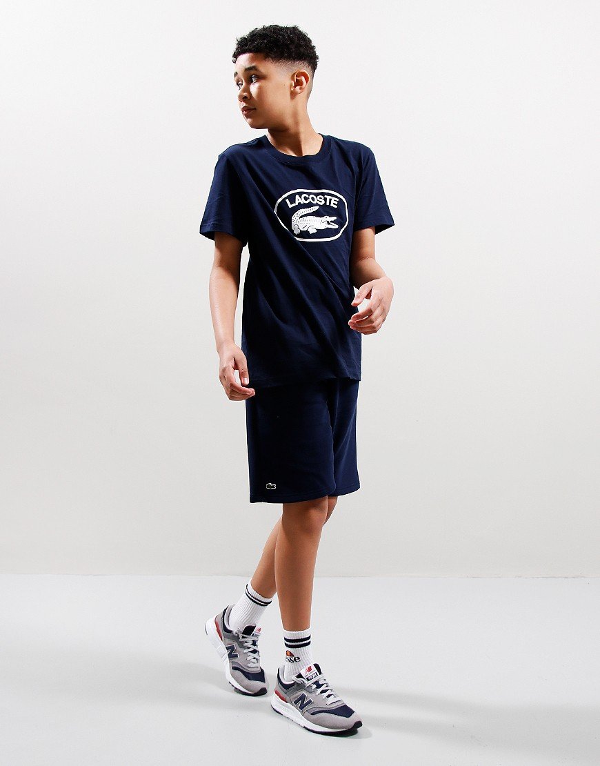 Lacoste Kids Letter Croc T-Shirt Navy